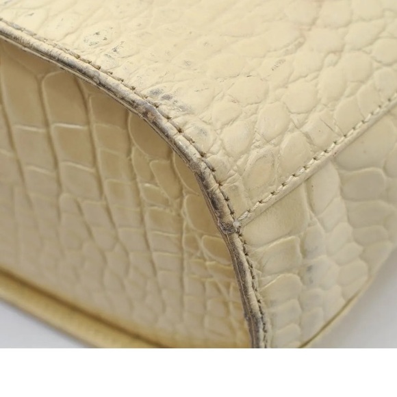 COPY - Authentic YVES SAINT LAURENT Shoulder Bag Leather Ivory - Picture 5 of 16
